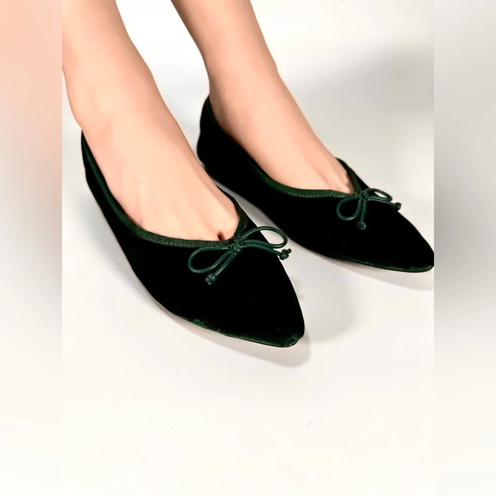Birdies NWOT Goldfinch Velvet pointed toe ballet flats - Picture 3 of 10